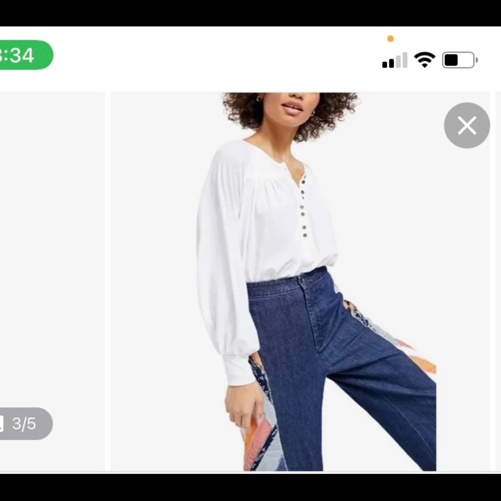 Free People XS lightweight, long sleeve crop top